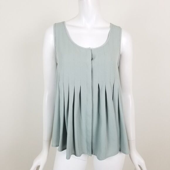 Lauren Conrad Pintuck Button Down Tank Top XS - Picture 1 of 5